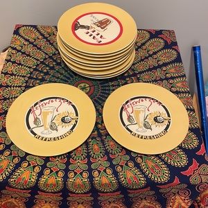 Pottery Barn Beer theme plates EUC! Like new!! No signs of wear.